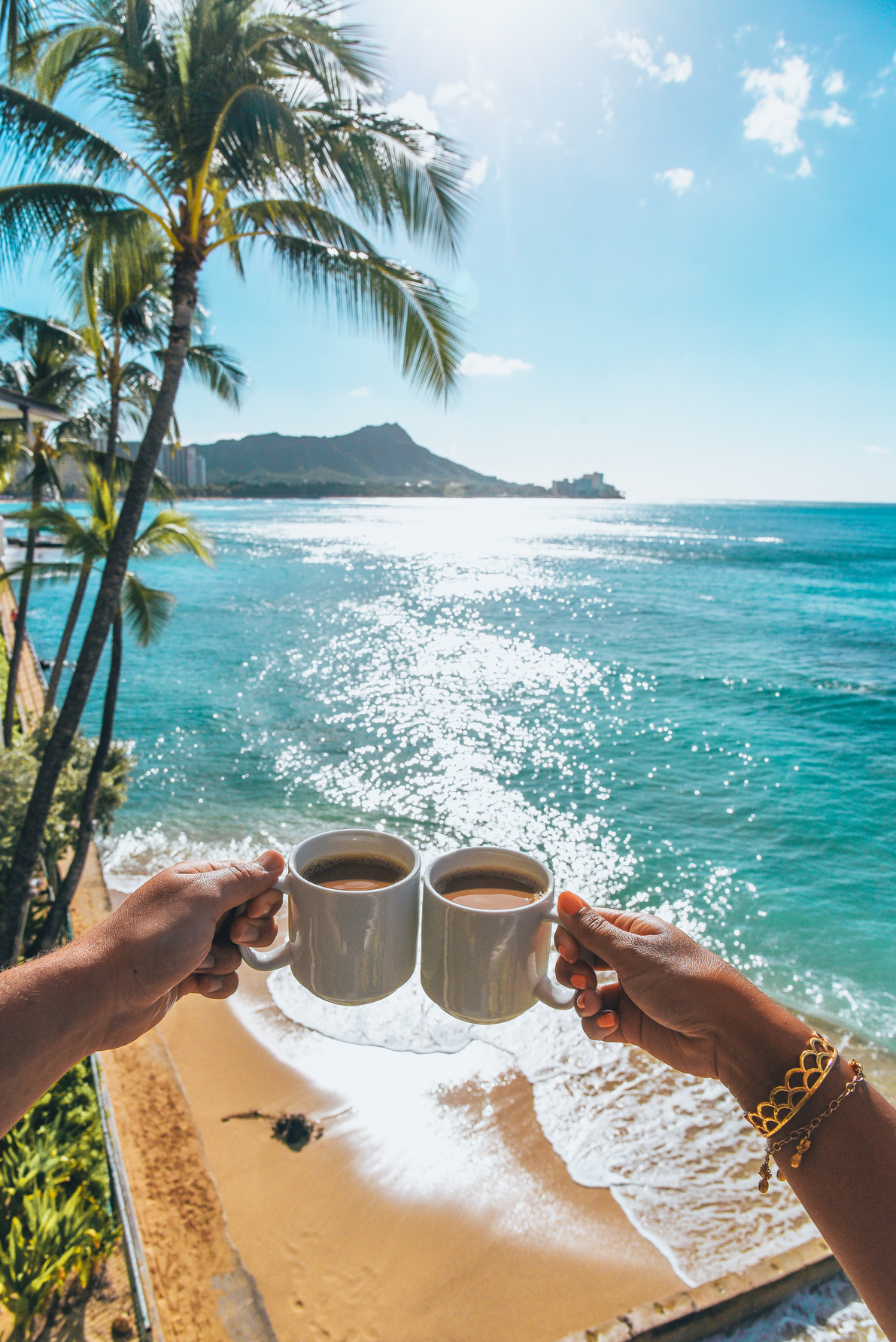 Toasting Coffee at the Beach